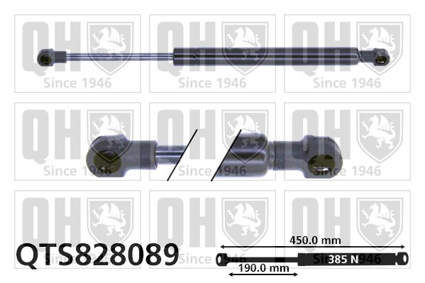 QUINTON HAZELL Газовая пружина, крышка багажник QTS828089